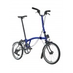 BROMPTON P Line Bolt Blue Lacquer 12-Speed sulankstomas dviratis su aukštu vairu